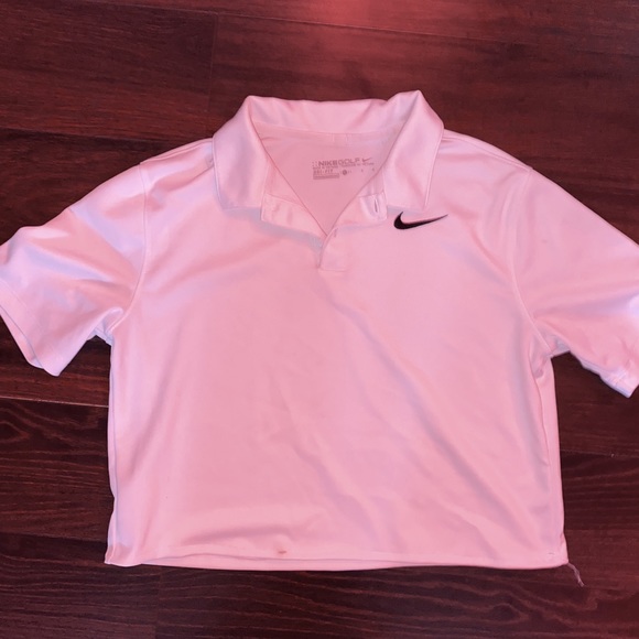 White nike cuffed crop top - Picture 2 of 2